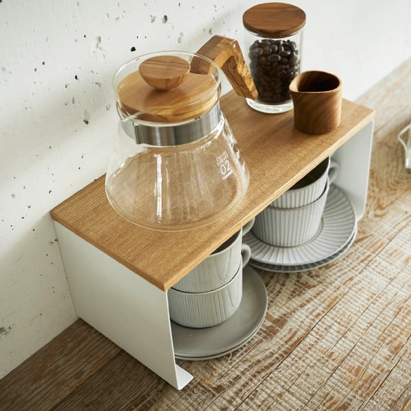 Bijela/u prirodnoj boji metalna dodatna kuhinjska polica 30,5x14 cm Tosca – YAMAZAKI-image-3