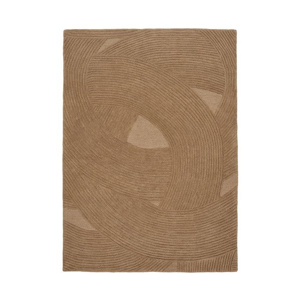 Ručno rađen vunen tepih u tamnoj prirodnoj boji 160x230 cm Pune – House Nordic