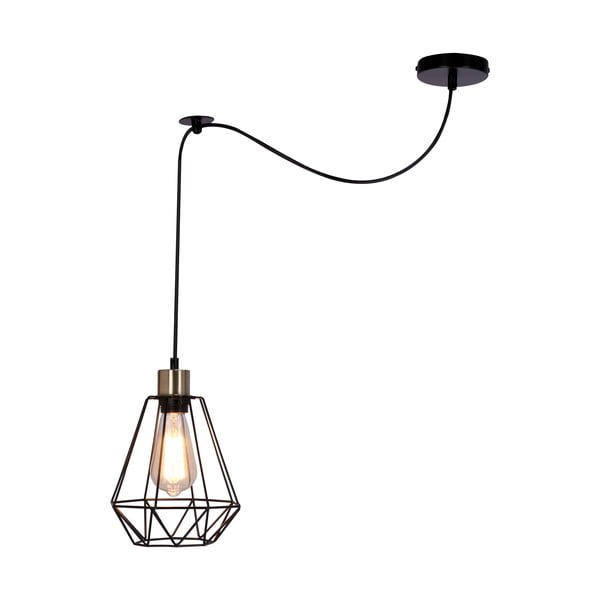 Crna metalna viseća lampa 100x19 cm Primo - Candellux Lighting-image-1