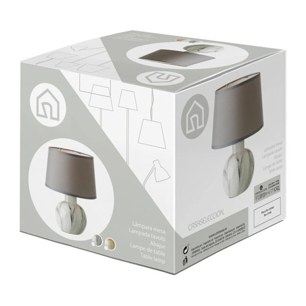 Bež stolna lampa keramička s tekstilnim sjenilom (visina 26,5 cm) – Casa Selección-image-4