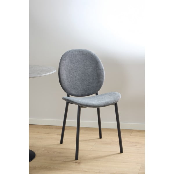 Antracitno siva blagovaonska stolica Cliff – Actona-image-2