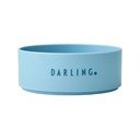Svijetloplava dječja zdjelica Design Letters Mini Darling, ø 11 cm