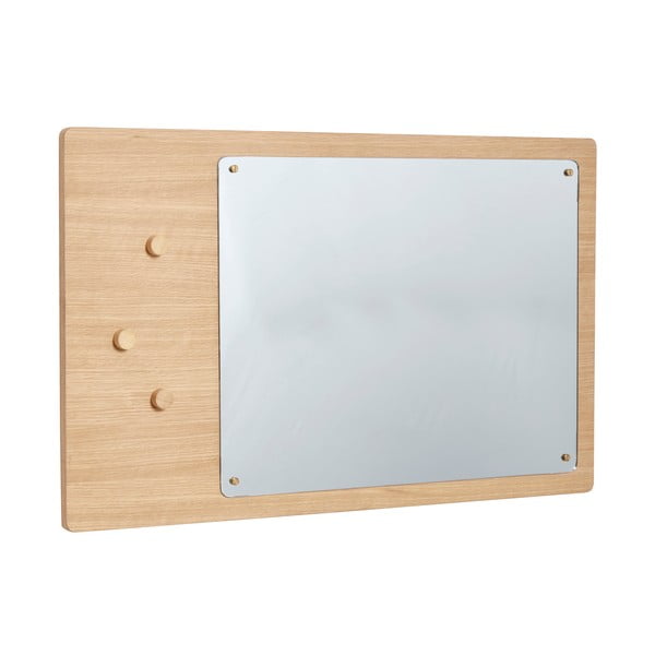 Zidno ogledalo s drvenim okvirom 80x50 cm Split - Hübsch-image-3