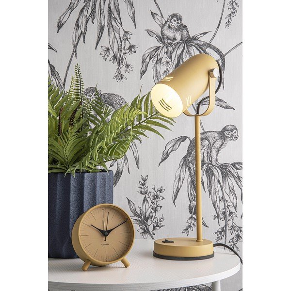 Senf žuta metalna budilica Karlsson Index, Ø 11 cm-image-1