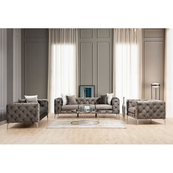 Tamno siva baršunasti sofa 237 cm Como – Balcab Home-image-3