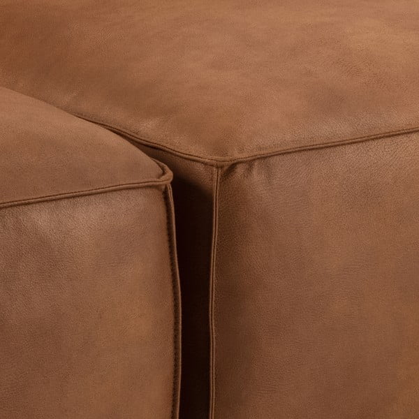 Konjak smeđa kutna garnitura od imitacije kože (s lijevim kutom) Fairfield Kentucky – Bonami Selection-image-1