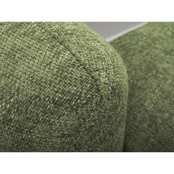 Zelena sklopiva/s prostorom za pohranu kutna garnitura od šenila (s desnim kutom/s ležaljkom) Mele – Makamii-image-4