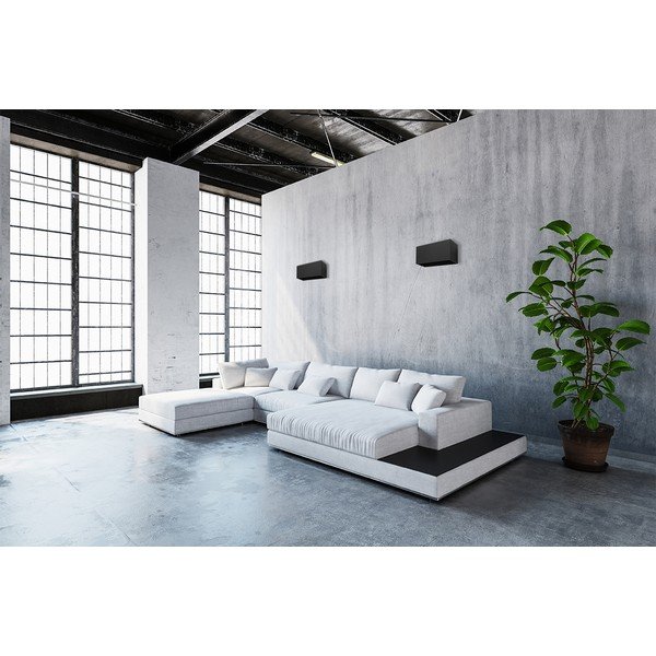 Crna zidna svjetiljka Sollux Geo Maxi-image-3