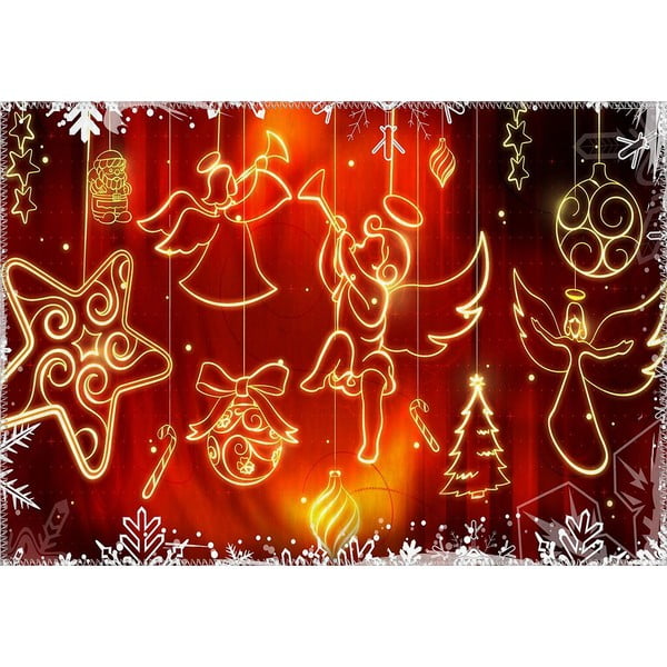 Tepih Vitaus Božićni period visećih oblika, 50 x 80 cm
