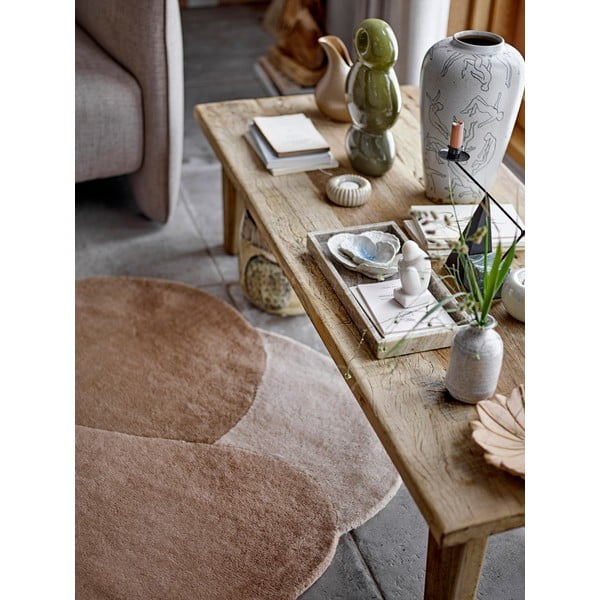 Smeđi vunen tepih 110x140 cm Denton – Bloomingville-image-2