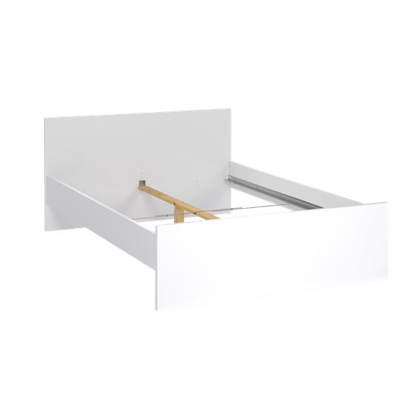 Bijeli bračni krevet od iverice bez podnice 140x200 cm Naia – Tvilum-image-2