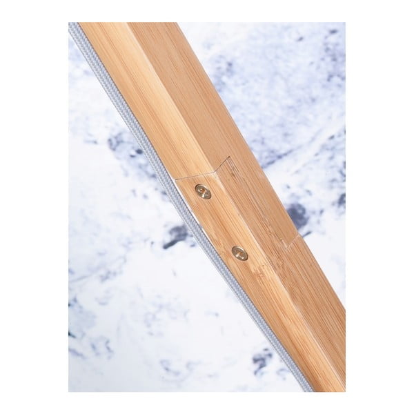 Podna lampa sa zelenim abažurom i strukturom od bambusa Good&Mojo Fuji-image-3