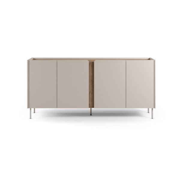 Krem/u prirodnoj boji komoda u dekoru hrasta 180x82x40 cm Lucile – Marckeric