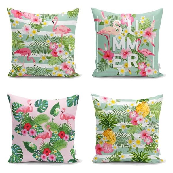Set od 4 jastučnice Minimalist Cushion Covers Naturia, 45 x 45 cm