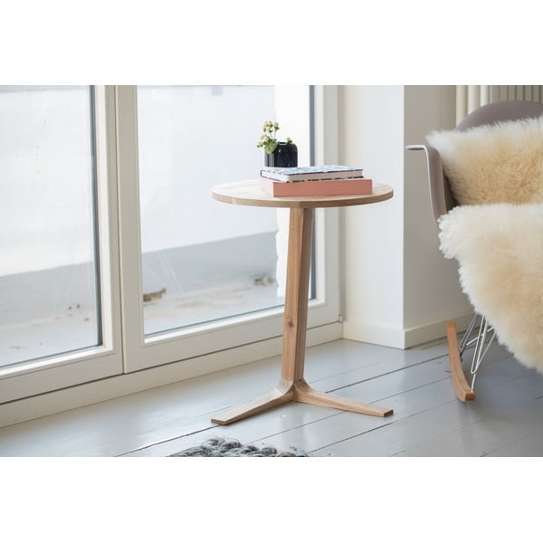 Okrugli pomoćni stol od punog bagrema ø 40 cm Acina - Wenko-image-3