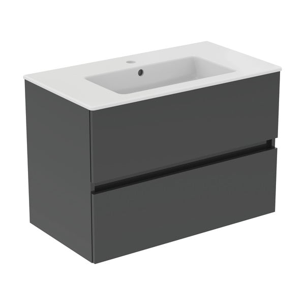 Sivi zidni ormarić za ispod umivaonika 80x55 cm Eurovit+ – Ideal Standard-image-3