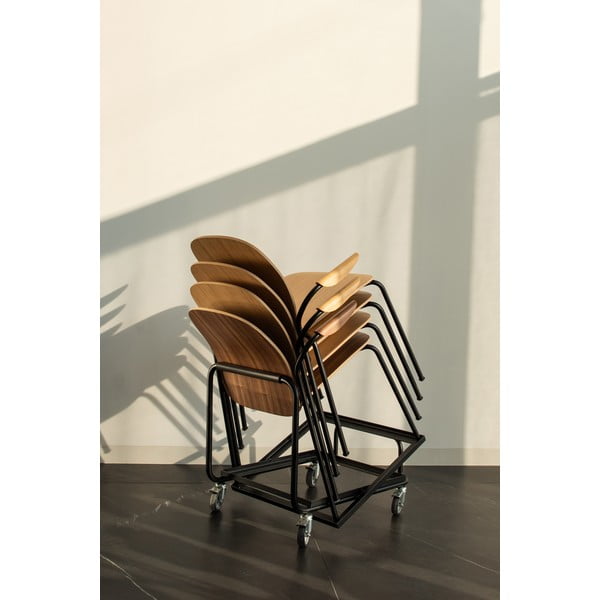 Konjak smeđe/u prirodnoj boji blagovaonske stolice u setu s naslonima za ruke/sklopive 2 kom u dekoru oraha Book – Gazzda-image-1