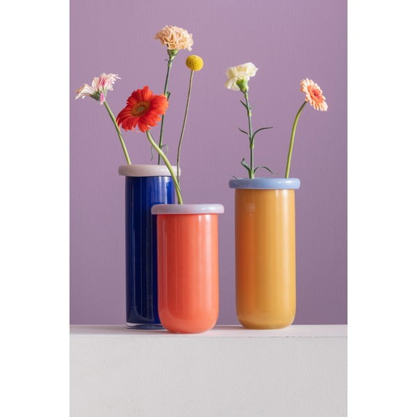 Narančasta staklena vaza (visina 25 cm) Plegado  – PT LIVING-image-1