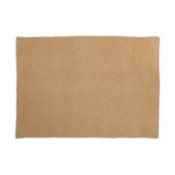 Oker žuta deka od mješavine vune 140x200 cm Ylva Ochre – Pappelina