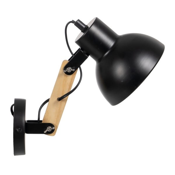 Crna/u prirodnoj boji zidna lampa – Ixia