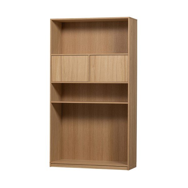 Modularna biblioteka u dekoru hrasta u prirodnoj boji 110x199 cm Modulair – vtwonen
