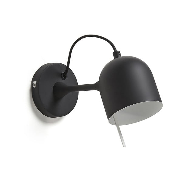 Crna zidna lampa Lucilla – Kave Home