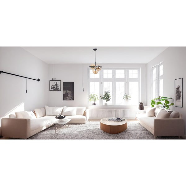 Žuta /crna viseća svjetiljka sa staklenim sjenilom ø 15 cm Cascade – Squid Lighting-image-4