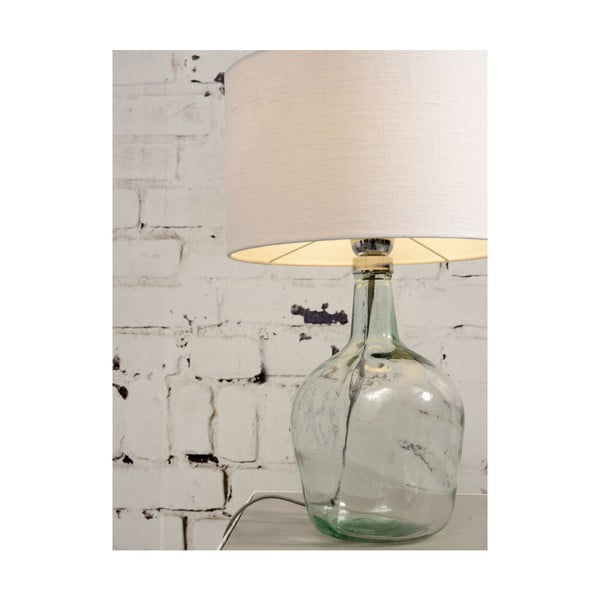Stolna lampa s bijelim sjenilom i konstrukcijom od recikliranog stakla Good &amp; Mojo Murano, ⌀ 47 cm-image-2