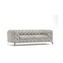 Svijetlo siva baršunasti sofa 225 cm Chelsea – Ropez
