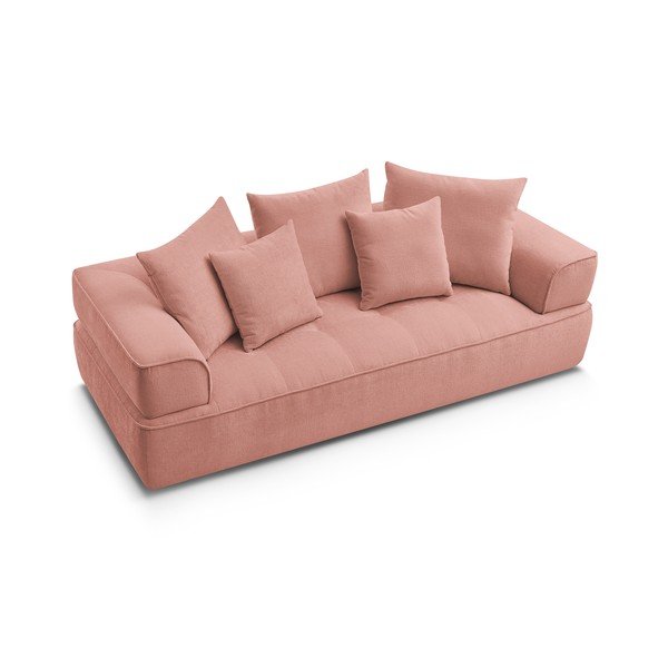 Ružičasta sofa od šenila 237 cm Whesley – Bobochic Paris-image-4
