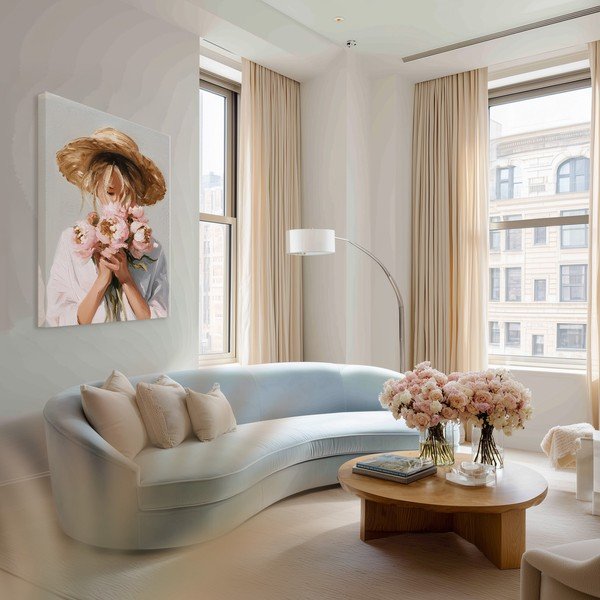 Slika s ručno oslikanim elementima 70x100 cm Estelle – Styler-image-1