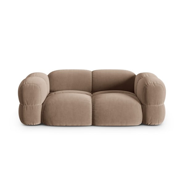 Smeđa baršunasti sofa 210 cm Loretto – Cosmopolitan Design