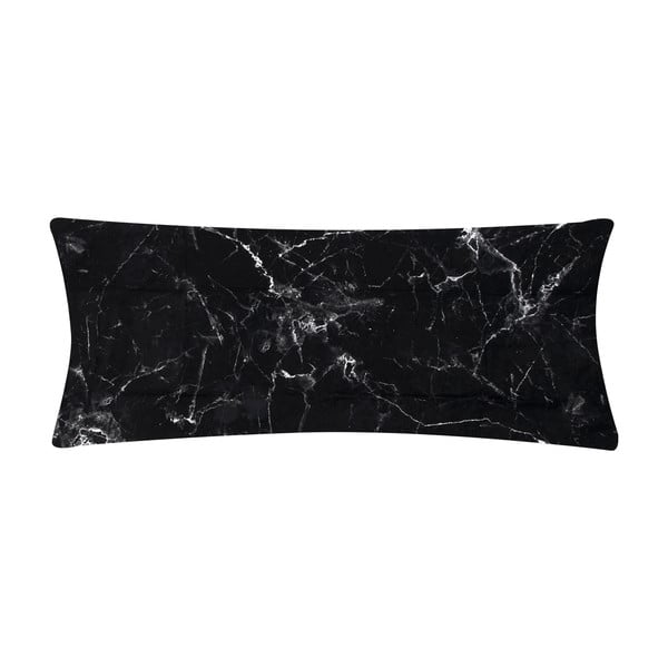 Crna ukrasna jastučnica od pamučnog perkala Westwing Collection, 45 x 110 cm