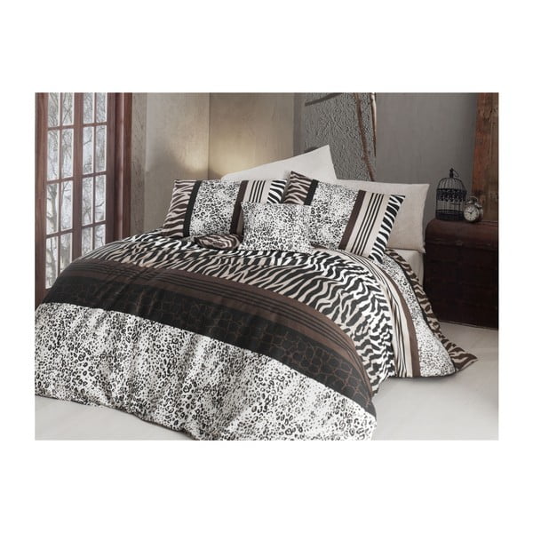 Posteljina za bračne krevete s plahtama Nazenin Home Cheta, 200 x 220 cm