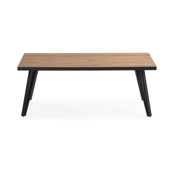 Crni/u prirodnoj boji stolić za kavu s pločom stola u dekoru hrasta 60x120 cm Sindi – Marckeric-image-2