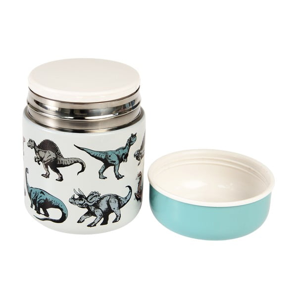 Plava/krem termosica za hranu/dječja 280 ml Prehistoric Land – Rex London-image-1