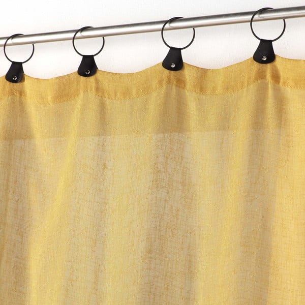 Žuta  prozirna zavjesa 140x240 cm Linka – douceur d'intérieur-image-1