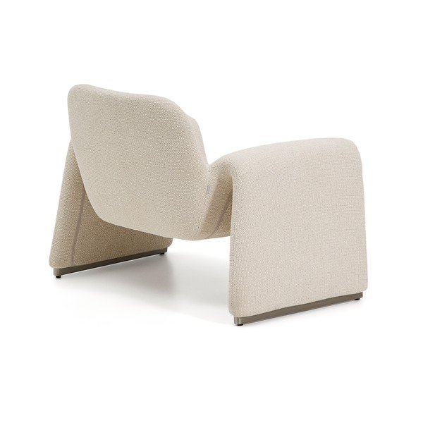 Bež fotelja od šenila Melvia – Kave Home-image-4