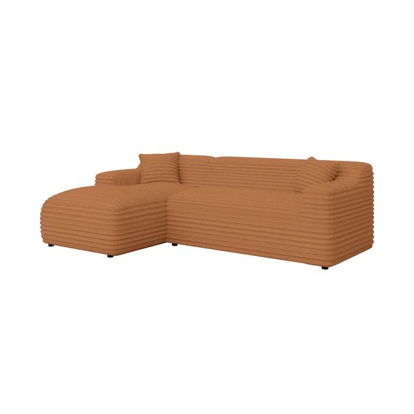 Kutna garnitura od samta boja terakote (s lijevim kutom/s ležaljkom) Martin – Ropez-image-2