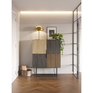 Smeđi/u prirodnoj boji ormarić u dekoru hrasta 100x130 cm Titan – Marckeric