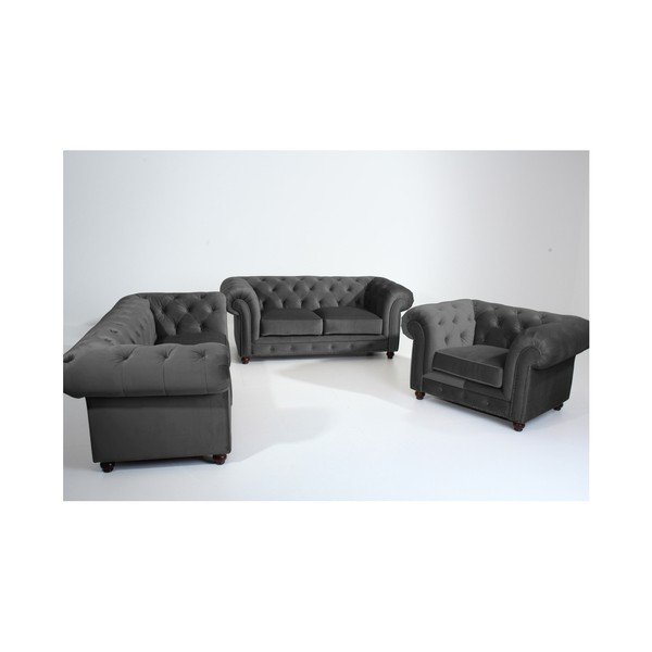 Antracit siva sofa Max Winzer Orleans Velvet, 216 cm-image-2