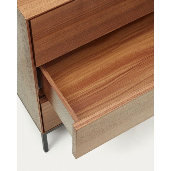 Niska komoda u dekoru oraha u prirodnoj boji 110x75 cm Vedrana – Kave Home-image-3