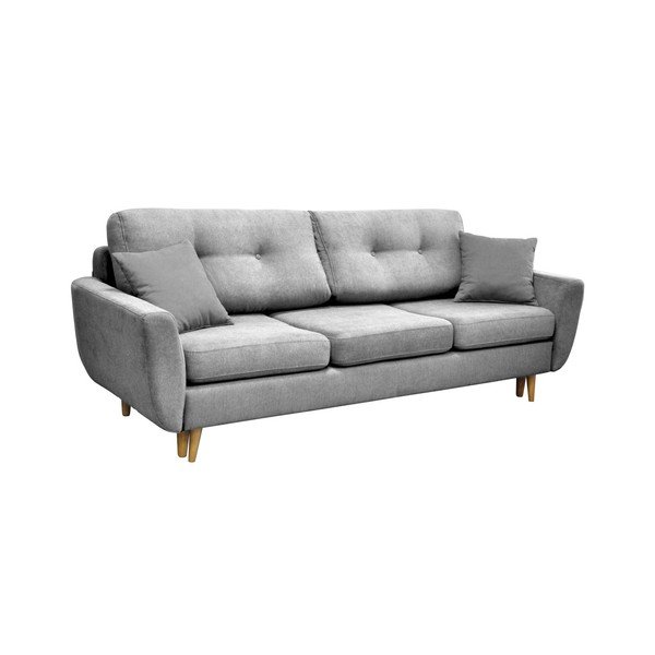 Sivi kauč na razvlačenje sa svijetlim nogama Mazzini Sofas Rose-image-3