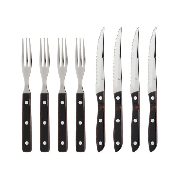 Crni/u srebrnoj boji pribor 8 kom od nehrđajućeg čelika Old Farmer Classic – Gense