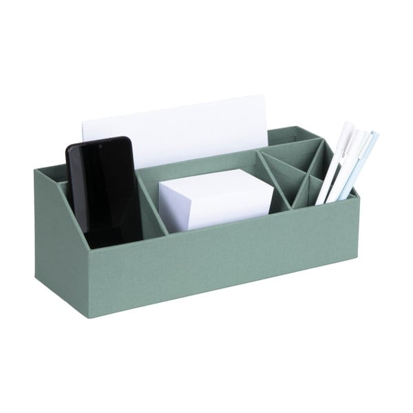 Zeleni kartonski uredski organizator za dopisnice Elisa Canvas Paper Laminate – Bigso