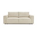 Bež sklopiva sofa od samta 245 cm Nihad – Bobochic Paris