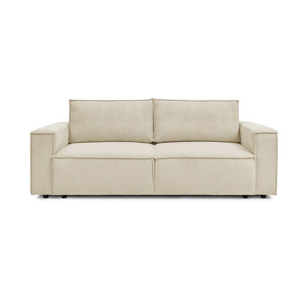 Bež sklopiva sofa od samta 245 cm Nihad – Bobochic Paris