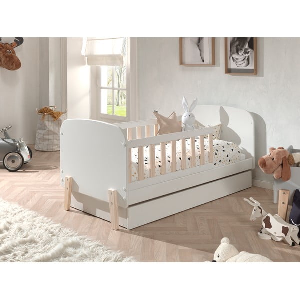 Bijela dječja ladica za ispod kreveta 70x140 cm Kiddy – Vipack-image-1