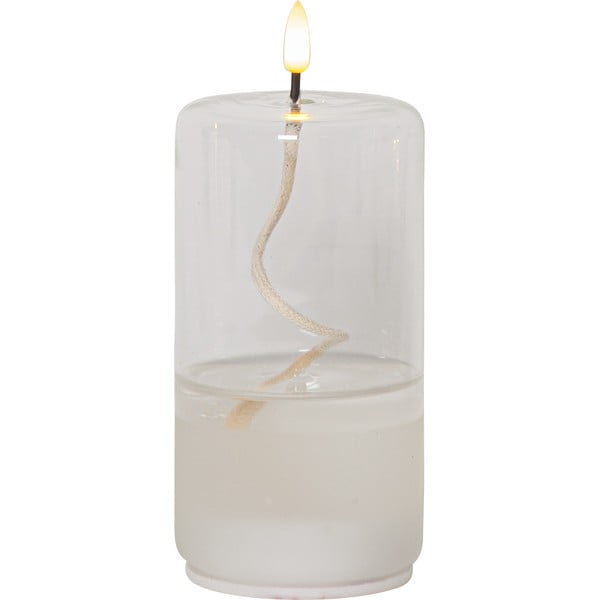 Bijela LED svijeća u Star Trading Flamme Float staklu, visina 17,5 cm