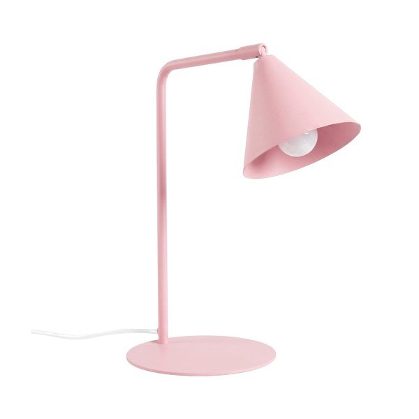 Ružičasta željezna stolna lampa sa savitljivom konstrukcijom (visina 35 cm) Zylo – Sollux